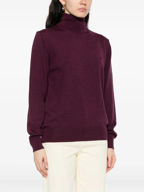 ETRO embroidered-logo sweater - Purple - zdjęcie produktu nr 2