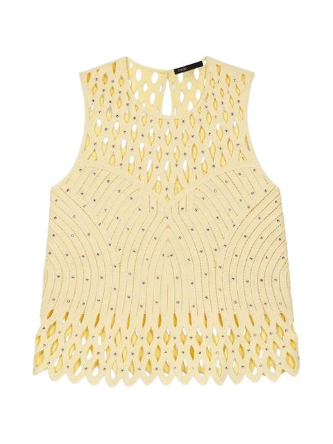 Maje cut-out embellished top - Yellow - zdjęcie produktu nr 1