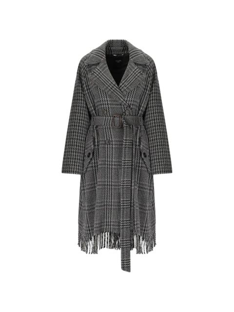Weekend Max Mara checked fringed coat - Grey - zdjęcie produktu nr 1