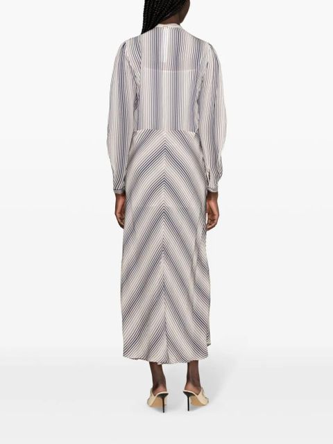 TWINSET striped V-neck shirtdress - Neutrals