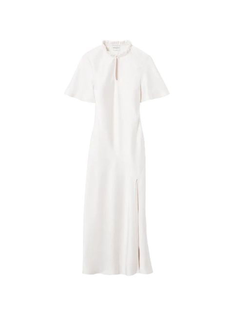 Claudie Pierlot ruffled keyhole midi dress - White - zdjęcie produktu nr 1