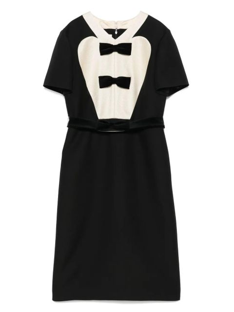 Valentino Garavani bow-detail midi dress - Black - zdjęcie produktu nr 1