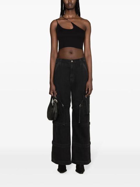 AMIRI logo-plaque ribbed-knit top - Black - zdjęcie produktu nr 2