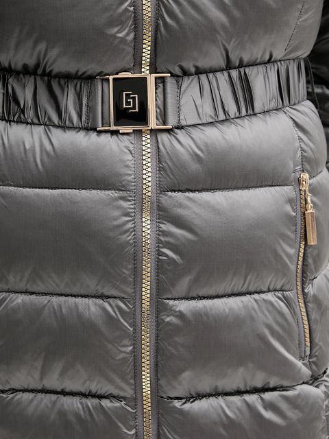 Gaudi kurtka kolor szary zimowa 521BD35004