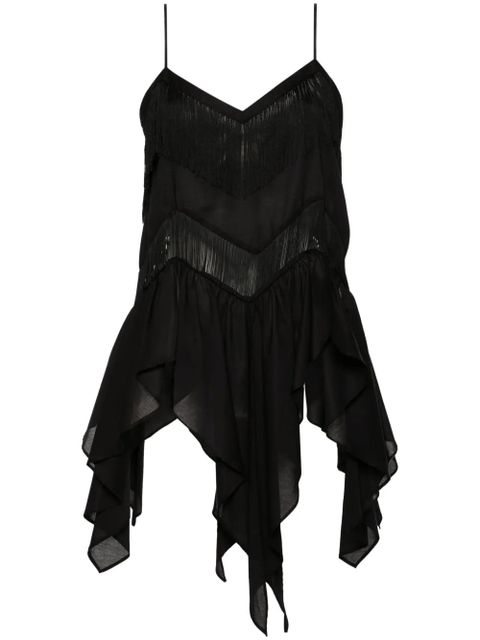 PINKO fringed draped top - Black - zdjęcie produktu nr 1