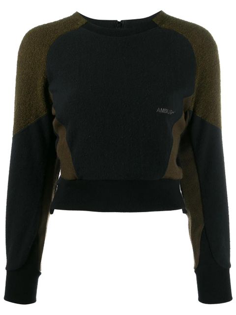 AMBUSH fleece panel sweatshirt - Black - zdjęcie produktu nr 1