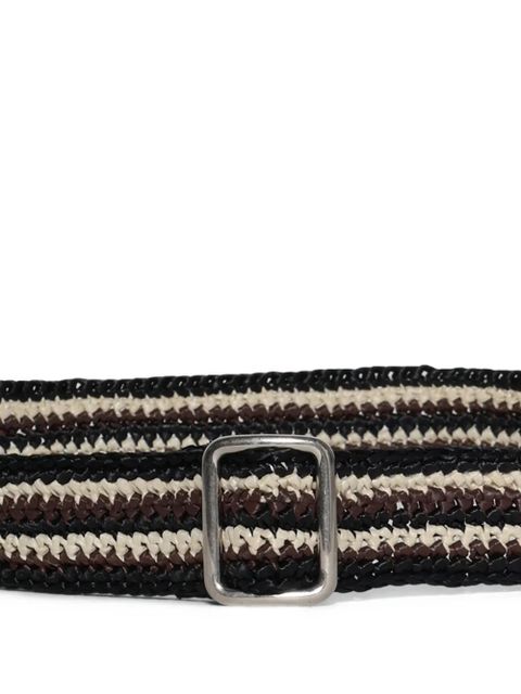 The Row Ara striped buckle belt - Black - zdjęcie produktu nr 2