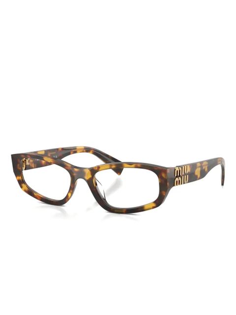 Miu Miu Eyewear tortoiseshell-pattern glasses - Brown - zdjęcie produktu nr 2