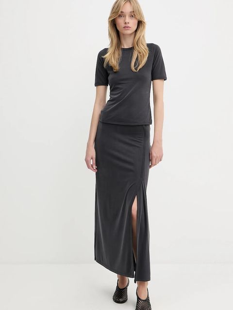 Samsoe Samsoe t-shirt SASUS damski kolor szary F25200040 - zdjęcie produktu nr 2