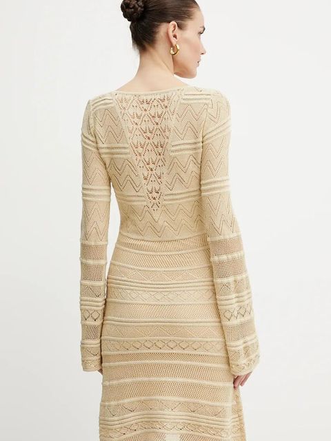 Guess sukienka NELLIE kolor beżowy mini dopasowana W5GK48 Z3E22 - zdjęcie produktu nr 2