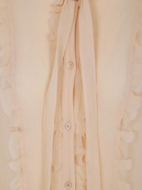 Chloé ruffled fitted blouse - Neutrals