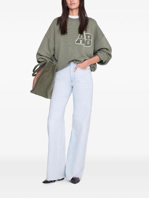 ANINE BING Miles cotton sweatshirt - Green - zdjęcie produktu nr 2