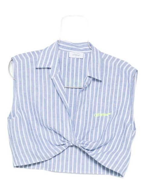 Off-White striped tank top - Blue