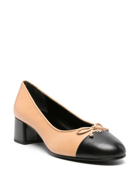 Tory Burch 45mm cap-toe leather pumps - Neutrals - zdjęcie produktu nr 2