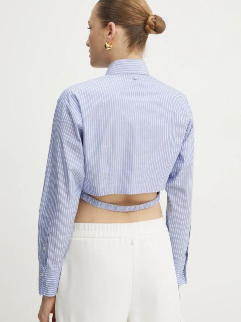 BOSS Orange koszula damska kolor niebieski regular z kołnierzykiem klasycznym 50531064