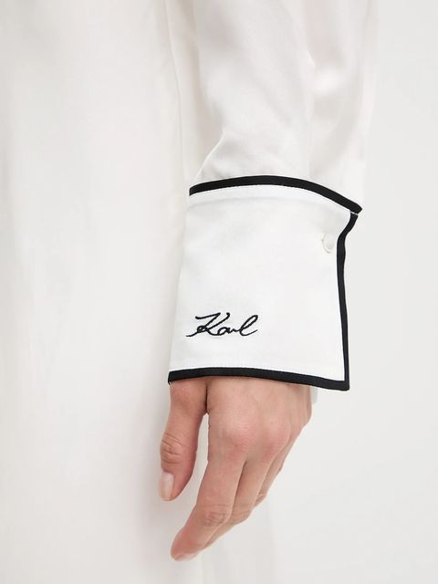 Karl Lagerfeld sukienka kolor biały midi rozkloszowana A3W13021