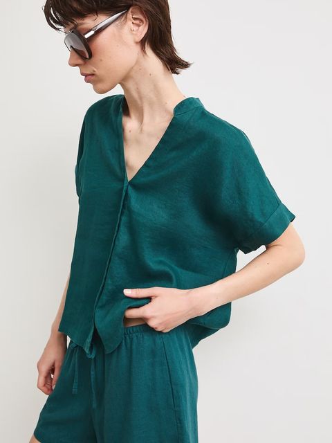 Medicine bluzka koszulowa damska lniana - zdjęcie produktu nr 1