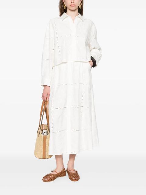 Maje embroidered midi skirt - White - zdjęcie produktu nr 2
