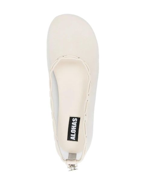 ALOHAS mesh ballet flats - White