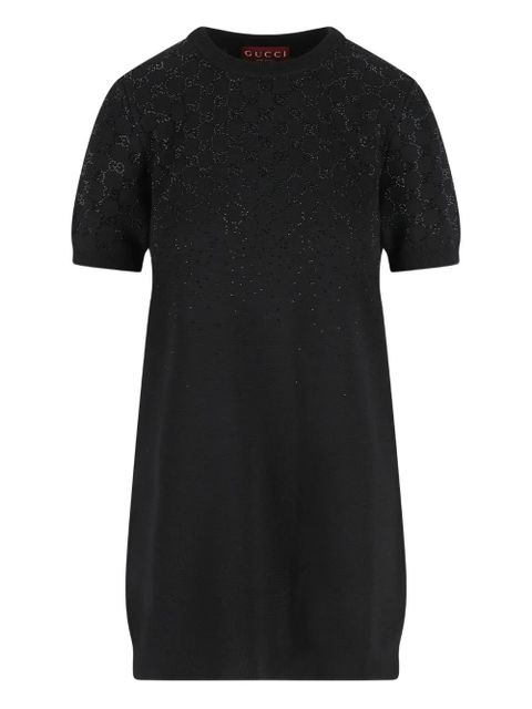 Gucci logo-pattern mini dress - Black - zdjęcie produktu nr 1