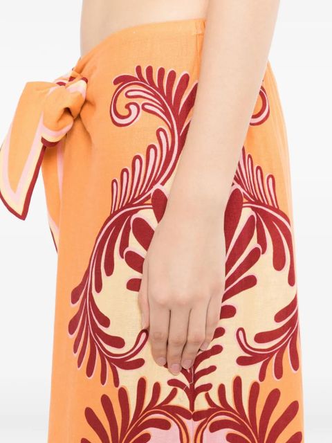 FARM Rio printed trousers - Orange