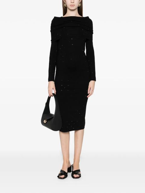 Max Mara Madatti knitted embellished maxi dress - Black - zdjęcie produktu nr 2