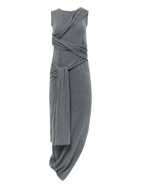 JW Anderson draped tie-waist dress - Grey - zdjęcie produktu nr 1