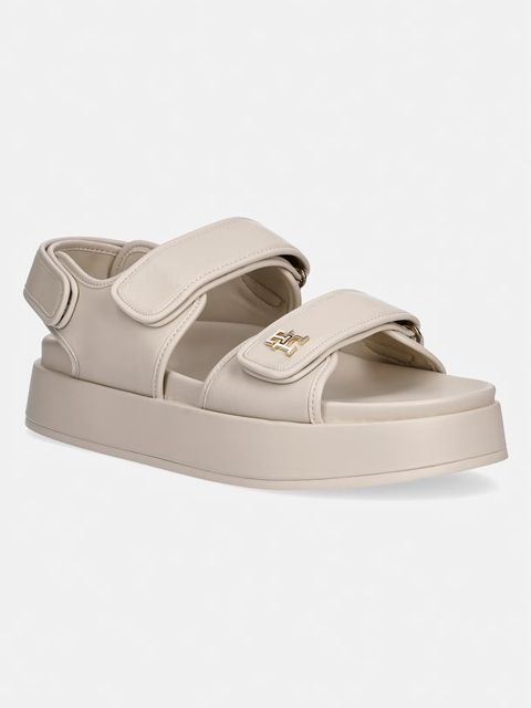 Tommy Hilfiger sandały na platformie damskie skórzane LEATHER SPORTY PLATFORM SANDAL - zdjęcie produktu nr 1