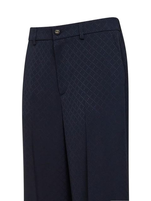 Gucci diamond-jacquard trousers - Blue