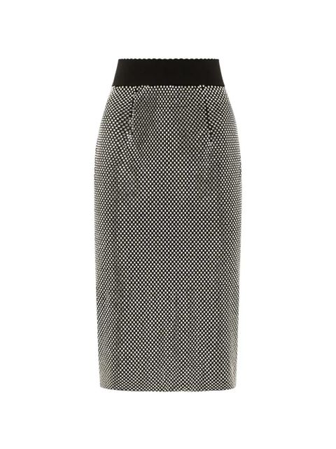 Dolce & Gabbana crystal mesh midi skirt - Silver - zdjęcie produktu nr 1