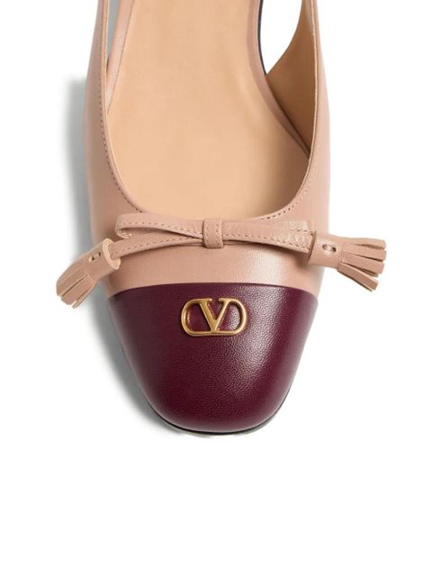 Valentino Garavani Valet Du Roi Kid slingback pumps - Neutrals