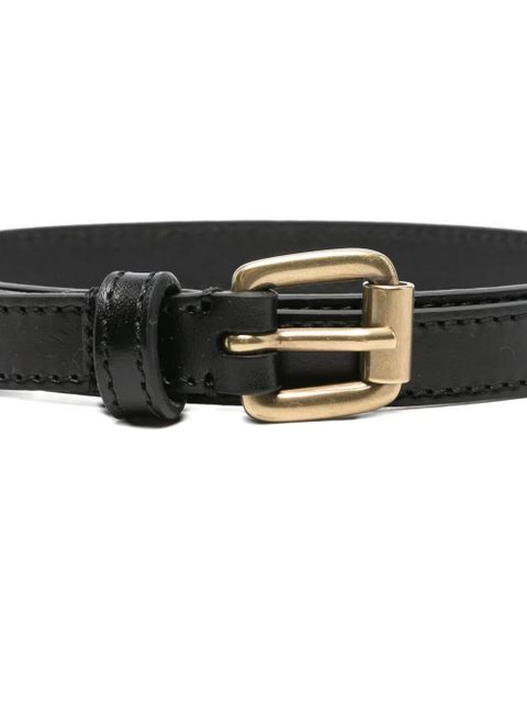 ISABEL MARANT gold-buckle leather belt - Black