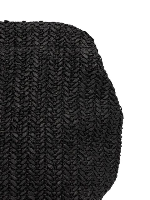 TWINSET woven logo-plaque make-up bag - Black