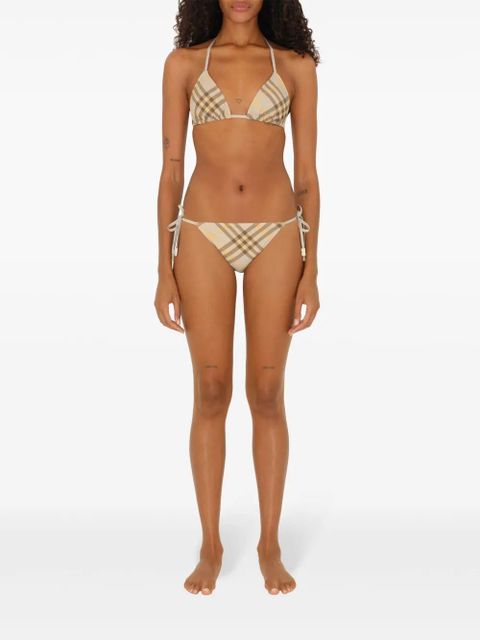 Burberry check-print bikini top - Neutrals
