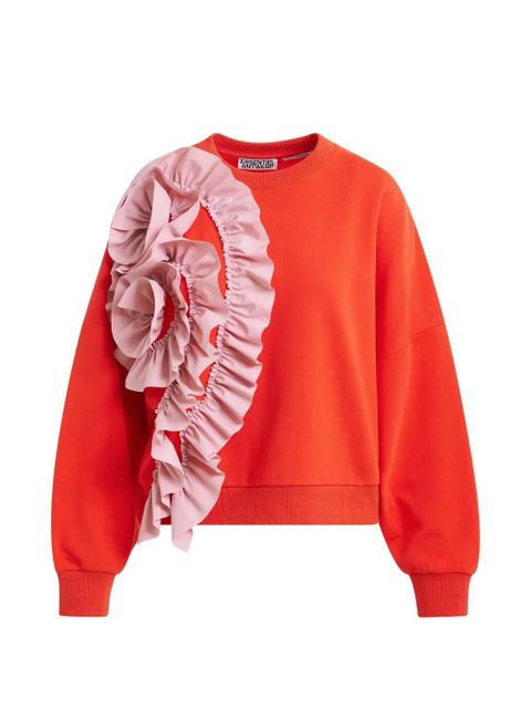 Essentiel Antwerp ruffle-trim sweatshirt - Red - zdjęcie produktu nr 1
