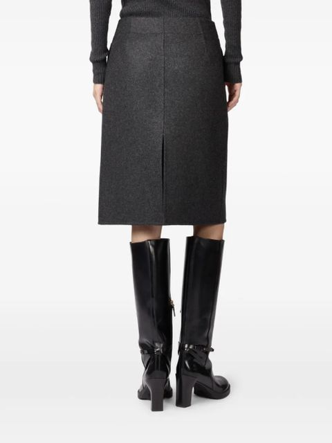 Tod's double-pocket wool skirt - Black