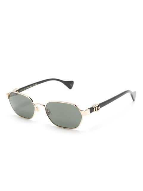 Gucci Eyewear Mini Running oval-frame sunglasses - Gold