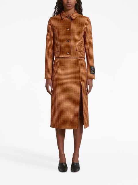 Marni checked midi skirt - Yellow - zdjęcie produktu nr 2