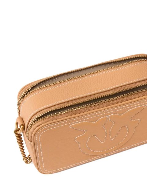 PINKO Carrie logo-embossed cross body bag - Brown