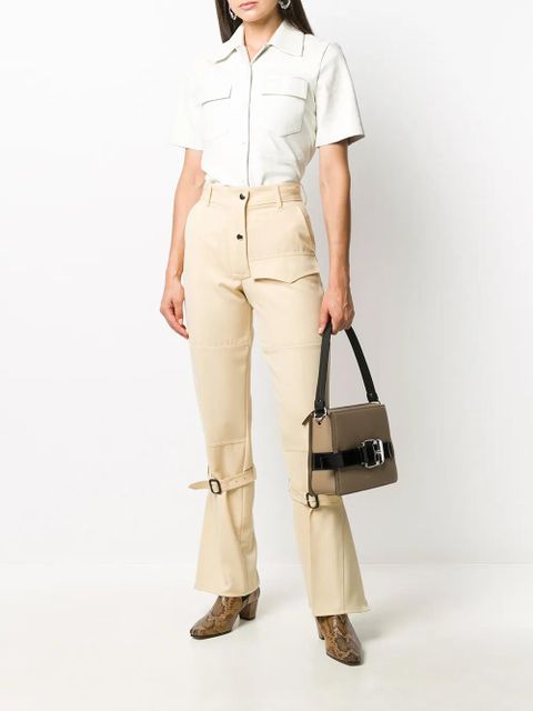 Victoria Beckham knee-strap flared trousers - Neutrals - zdjęcie produktu nr 2