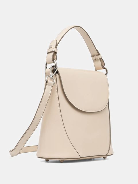 Answear.LAB torebka skórzana kolor beżowy