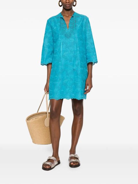 Valentino Garavani laced self-tie mini dress - Blue - zdjęcie produktu nr 2