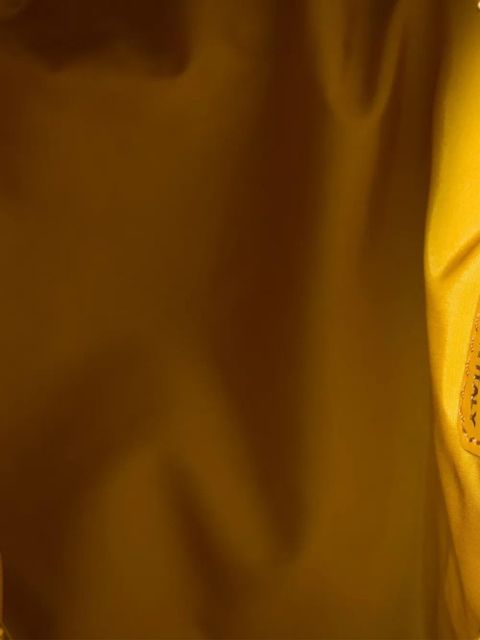 Miu Miu logo-embroidered gabardine bag - Yellow