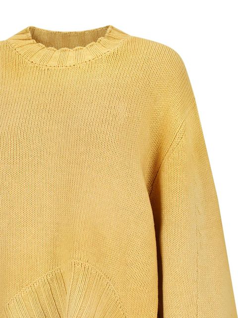 The Attico dipped hem sweater - Yellow