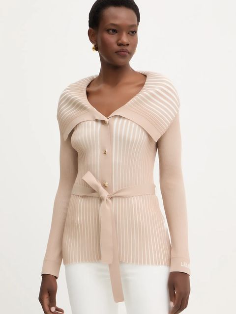 Liu Jo kardigan damski kolor beżowy TA6116 MS55N - zdjęcie produktu nr 1