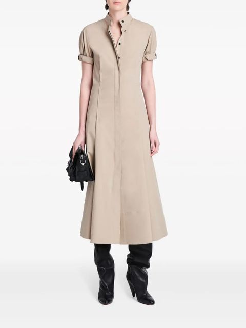 Proenza Schouler Tracey buttoned-slits midi dress - Neutrals - zdjęcie produktu nr 2