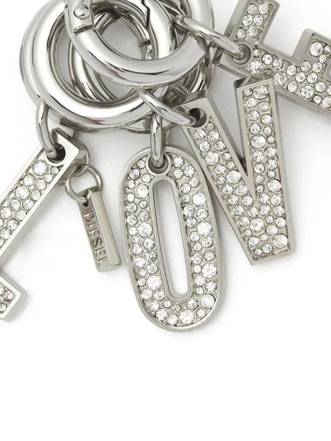 Diesel rhinestone charm-love keyring - Silver - zdjęcie produktu nr 2