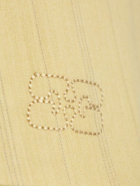 GANNI striped boxy blazer - Neutrals