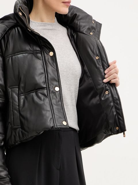 Fracomina kurtka kolor czarny zimowa oversize FS25WC3002P41101 - zdjęcie produktu nr 2