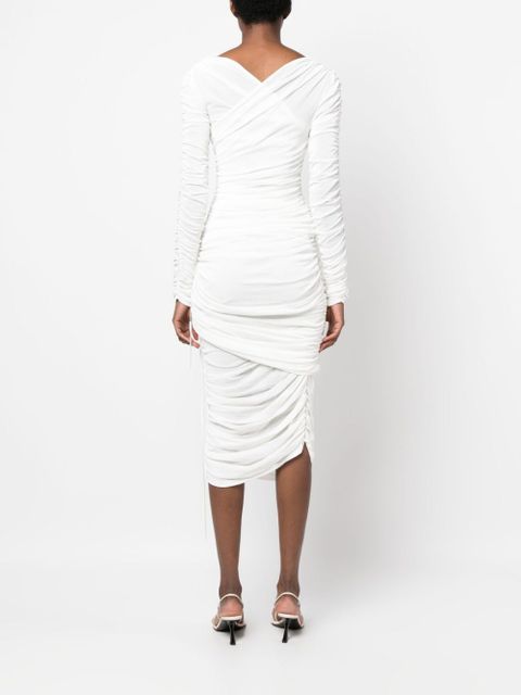 KHAITE The Arabella ruched midi dress - White
